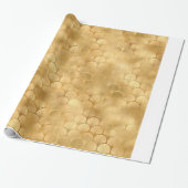 Gouden Art Deco Fan Cadeaupapier (Uitgerold)