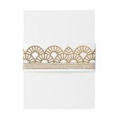 Gouden Art Deco Fan Uitnodiging Belly Band Uitnodigingen Wikkel (Achterkant Voorbeeld)
