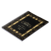Gouden Art Deco Gatsby Bruiloftsplanner in stijl v Notitieboek (Linkerzijde)