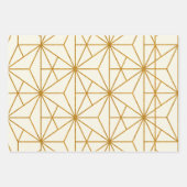 Gouden art deco geometrisch patroon inpakpapier vel (Voorkant 2)