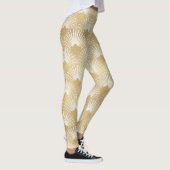 Gouden Art-Deco geometrisch patroon Leggings (Rechts)