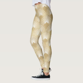 Gouden Art-Deco geometrisch patroon Leggings