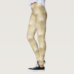 Gouden Art-Deco geometrisch patroon Leggings