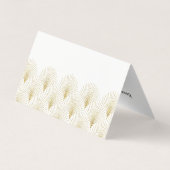 Gouden Art-Deco geometrisch patroon Visitekaartje (Achterkant)