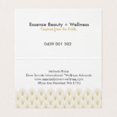 Gouden Art-Deco geometrisch patroon Visitekaartje (Binnenkant ongevouwen)