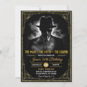 Gouden Art Deco Het Man Myth Legend Verjaardag Kaart (Voorkant)