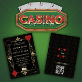 Gouden Art Deco Jaren 20 Casino Vegas Poker Bruilo Kaart