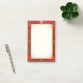 Gouden Art Deco Lijst op Rood Post-it® Notes (Kantoor)