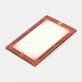 Gouden Art Deco Lijst op Rood Post-it® Notes (Schuin)