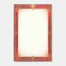 Gouden Art Deco Lijst op Rood