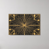 Gouden Art Deco Luxe Kunst Canvas Afdruk (Voorkant)
