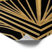Gouden Art Deco Luxe Kunst Poster (Hoek)