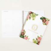 Gouden Art Deco Monogram  Bloemen Afspraak Planner (Display)