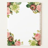 Gouden Art Deco Monogram  Bloemen Afspraak Planner (Achterkant)