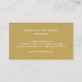 Gouden Art Deco Monogram  Bloemen Loyaliteit Klantenkaartje (Achterkant)