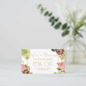 Gouden Art Deco Monogram  Bloemen Verwijzing (Staand voorkant)