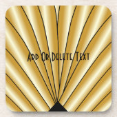 Gouden Art Deco Ontwerp Bier Onderzetter (Voorkant)