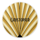 Gouden Art Deco Ontwerp Keramische Knop (Voorkant)