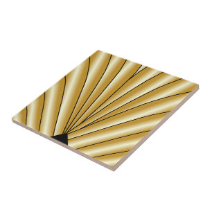Gouden Art Deco Ontwerp Tegeltje