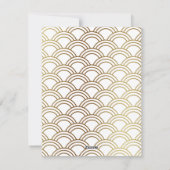 Gouden art deco patroon Kerstkaart (Achterkant)