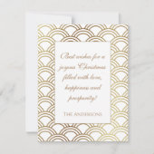 Gouden art deco patroon Kerstkaart (Voorkant)