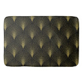 Gouden Art-deco Patroon Met Monogram Badmat (Voorkant)