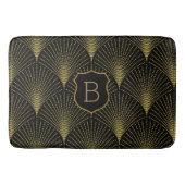 Gouden Art-deco patroon met monogram Badmat (Voorkant)