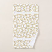 Gouden Art Deco patroon op wit Bad Handdoek (Handdoek)