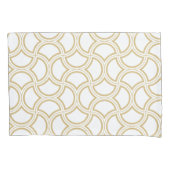 Gouden Art Deco patroon op wit Kussensloop (Voorkant)