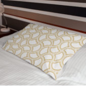 Gouden Art Deco patroon op wit Kussensloop