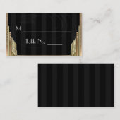 Gouden Art Deco Streep Bruiloft Plaats Kaarten Plaatskaartje (Voorkant / Achterkant)