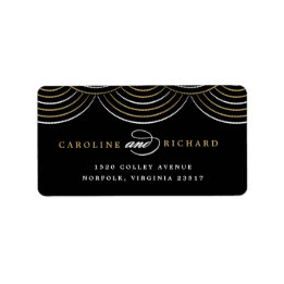 Gouden Art Deco String Lights Retouradres Label