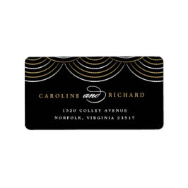 Gouden Art Deco String Lights Retouradres Label