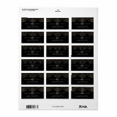 Gouden Art Deco String Lights Retouradres Label (Full Sheet)