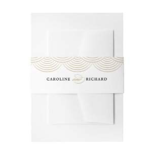 Gouden Art Deco String Lights Uitnodiging Belly Ba Uitnodigingen Wikkel