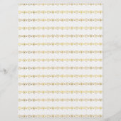Gouden Art Deco Trouwmenu Kaart (Achterkant)