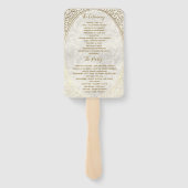 Gouden Art Deco Trouwprogramma Handwaaier (Achterkant)
