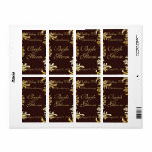 Gouden Art Nouveau bruiloft wijn label (Full Sheet)