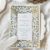 Gouden Art Nouveau Elegantie Bruiloft Folie Uitnodiging