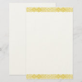 Gouden Art Nouveau filigraan briefpapier (Voorkant / Achterkant)