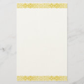 Gouden Art Nouveau filigraan briefpapier (Voorkant)