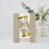 Gouden Art Nouveau Introvert Filosofie citaat Briefkaart (Staand voorkant)