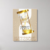 Gouden Art Nouveau Introvert Filosofie citaat Canvas Afdruk (Voorkant)