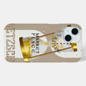 Gouden Art Nouveau Introvert Filosofie citaat Case-Mate iPhone Case (Achterkant (horizontaal))