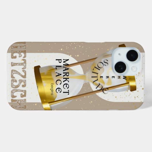 Gouden Art Nouveau Introvert Filosofie citaat Case-Mate iPhone Case (Achterkant (horizontaal))