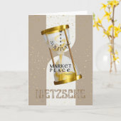 Gouden Art Nouveau Introvert Filosofie citaat Kaart (Gele Bloem)