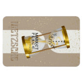 Gouden Art Nouveau Introvert Filosofie citaat Magneet (Horizontaal)