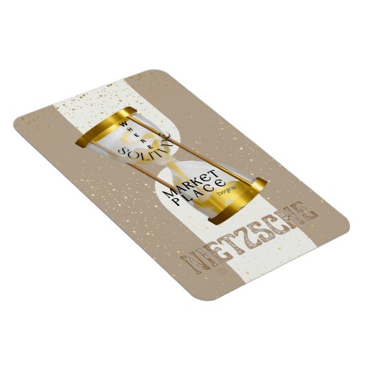 Gouden Art Nouveau Introvert Filosofie citaat Magneet (Rechterzijde)