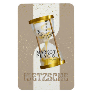 Gouden Art Nouveau Introvert Filosofie citaat Magneet