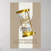 Gouden Art Nouveau Introvert Filosofie citaat Poster (Voorkant)